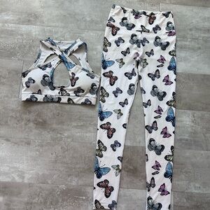 Butterfly Print Activewear Set